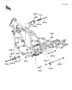 ZX 750 A [GPZ 750] (A1-A2) [GPZ 750] drawing FRAME FITTINGS