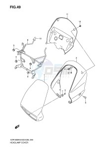 VZR1800 (E3-E28) INTRUDER drawing HEADLAMP COVER (VZR1800K6 K7 K8 K9)