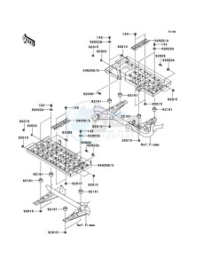 KVF360 KVF360-B3 EU drawing Footrests