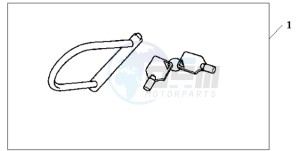 CB1000R9 Australia - (U) drawing U-LOCK