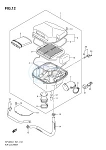 SFV650 (E21) Gladius drawing AIR CLEANER