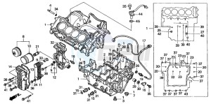 CB600F HORNET drawing CRANKCASE