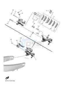 YZ450F (BHR2) drawing REAR BRAKE CALIPER