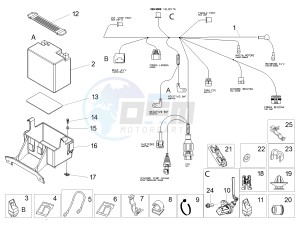 RS 125 Replica E4 ABS (EMEA) drawing Rear electrical system