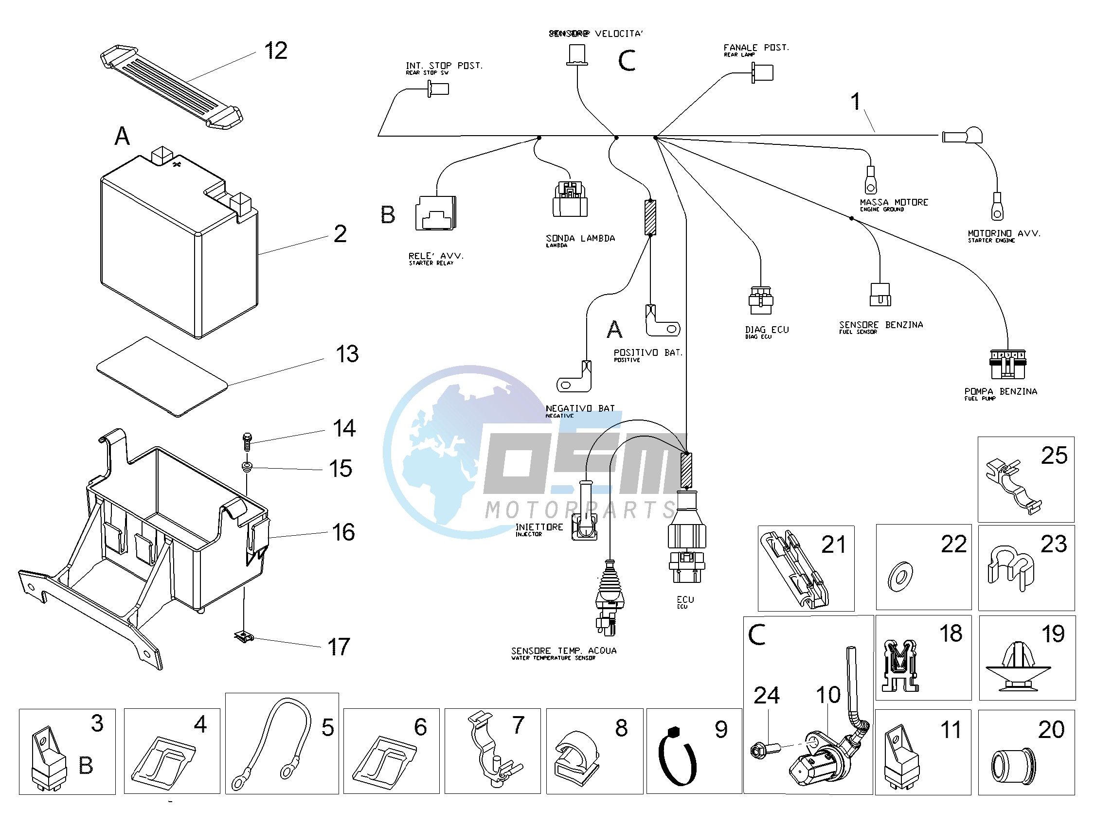 Rear electrical system