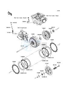 KLX450R KLX450ACF EU drawing Clutch