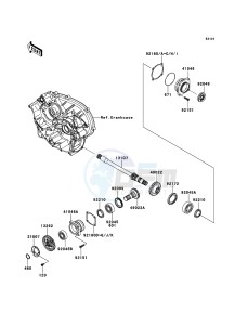 KVF650_4X4 KVF650FDF EU GB drawing Front Bevel Gear