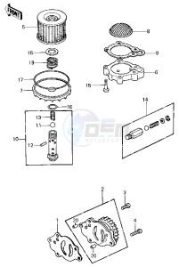 KZ 440 D [LTD BELT] (D1) [LTD BELT] drawing OIL PUMP_OIL FILTER -- 80 D1- -