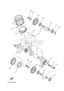 YFM700R YFM70RSSG RAPTOR 700 SPECIAL EDITION (B467) drawing CRANKSHAFT & PISTON