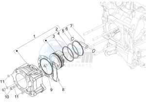 MP3 300 YOUrban ERL drawing Cylinder-piston-wrist pin unit