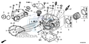 TRX500FM1E TRX500FM1 Europe Direct - (ED) drawing CYLINDER HEAD