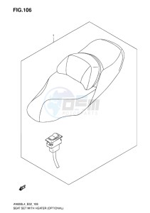 AN650Z ABS BURGMAN EXECUTIVE EU drawing SEAT SET WITH HEATER (OPTIONAL)