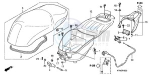 SH300AR9 F / ABS CMF SPC drawing SEAT/LUGGAGE BOX