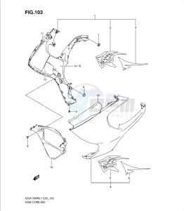 GSX1300R drawing SIDE COWLING (GSX1300RL1 E51)