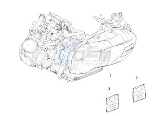 GTS 150 4T 3V IE ABS E4 (EMEA) drawing Engine, assembly