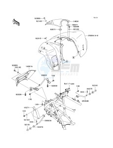 KSV 700 B [KFX 700] (B6F-B9F) B8F drawing FRONT FENDER-- S- -