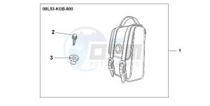 VT750C3 drawing LEATHER BACKREST BAG