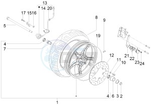 Runner 125 ST 4T E3 (EMEA) drawing Front wheel