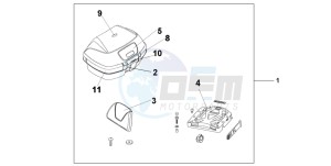 SH150 125 drawing TOP BOX 45L