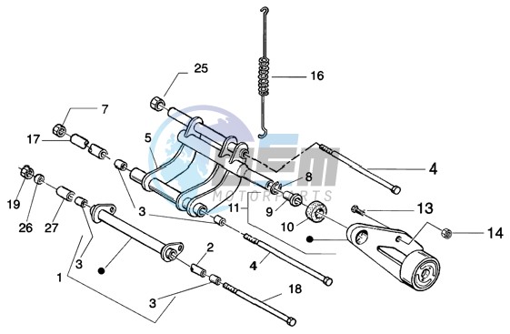 Swinging arm