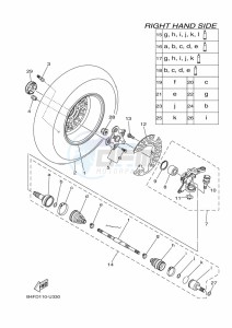 YFM700FWAD GRIZZLY 700 EPS (BLTH) drawing FRONT WHEEL 2