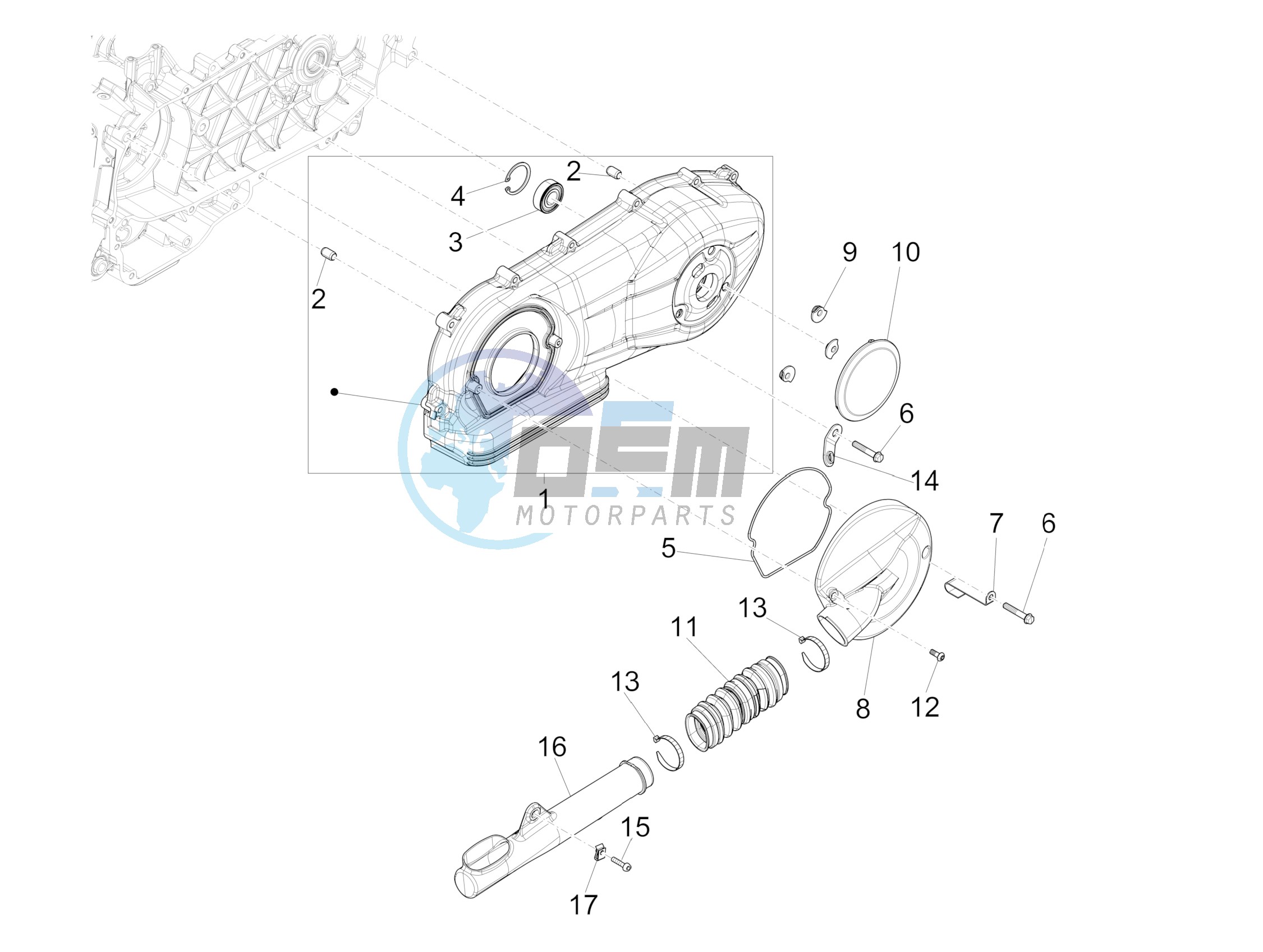 Crankcase cover - Crankcase cooling