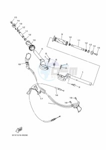 YZF320-A YZF-R3 (B2X2) drawing STEERING HANDLE & CABLE