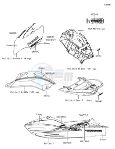 JET SKI ULTRA 310R JT1500NGF EU drawing Decals