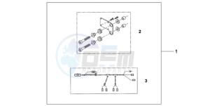 NT700VAA France - (F / ABS) drawing HEATED GRIP ATT.