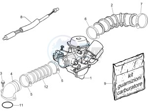 Zip 100 4T 2011-2014 (VieTnam) drawing Carburettor assembly - Union pipe