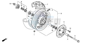 PES125 drawing FRONT WHEEL