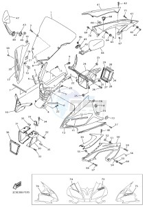 YZF-R6 600 R6 (2CXE 2CXF) drawing COWLING 1