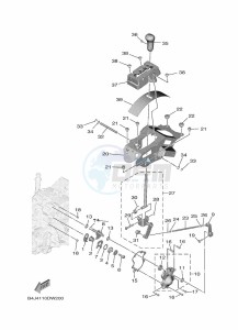 YXF1000EW YX10FPAM (B4J5) drawing SHIFT SHAFT