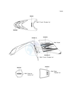 KSV 700 B [KFX 700] (B6F-B9F) B8F drawing DECALS-- B8F- -