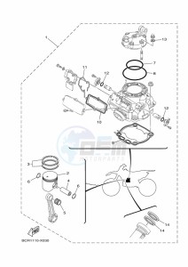 YZ250 (BCR6) drawing PISTON REBUILT KIT