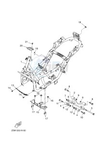 YPR125R XMAX 125 EVOLIS 125 (2DM3) drawing FRAME