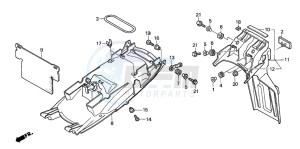 CBF600N drawing REAR FENDER