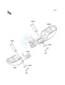 KX85 / KX85 II KX85A7F EU drawing Footrests