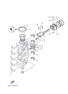 F115BETL drawing CRANKSHAFT--PISTON