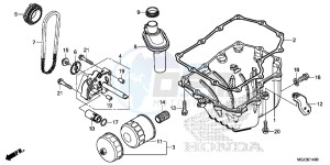 CBR500RAD CBR500R ABS UK - (E) drawing OIL PAN/OIL PUMP