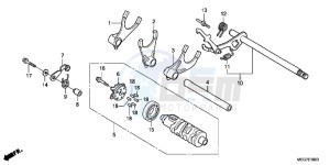 VT750C2BC drawing GEAR SHIFT DRUM