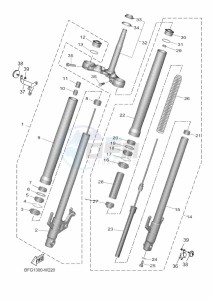 XSR125 MTM125 (BFG1) drawing FRONT FORK