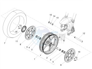 SHIVER 900 E4 ABS (EMEA, LATAM) drawing Front wheel