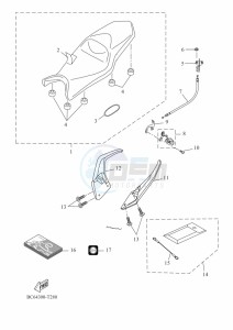 TRACER 700 MTT690-A (B0K2) drawing SEAT