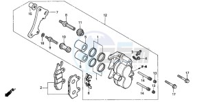 CMX250C REBEL drawing FRONT BRAKE CALIPER