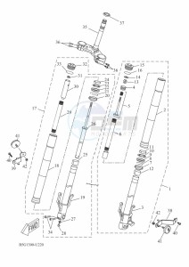 YZF125-A YZF-R125 (B5G4) drawing FRONT FORK