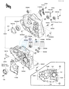 KLF 300 A [BAYOU 300] (A1) [BAYOU 300] drawing CRANKCASE