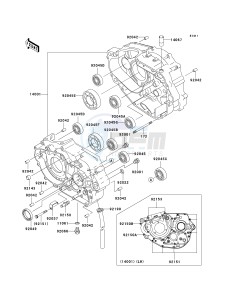 KLX 250 H [KLX250S] (H6F-H7F) H7F drawing CRANKCASE