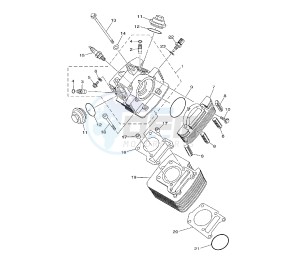 YBR 125 drawing CYLINDER AND HEAD