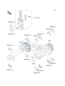 EX 500 D [NINJA 500R] (D6-D9) [NINJA 500R] drawing CRANKSHAFT